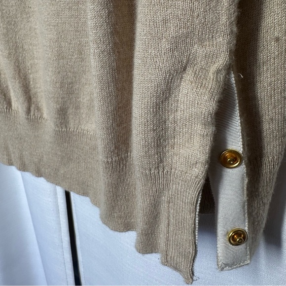 Banana Republic Sweater Womens Wool Crew Neck Gold Stars Nautical Minimalist XL - Picture 7 of 11